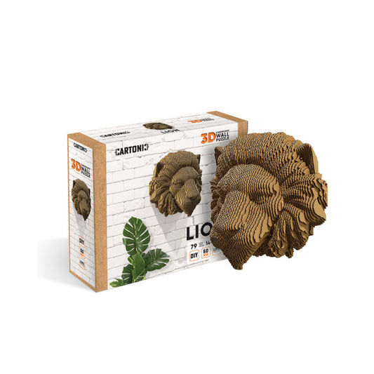 3D Wall Mountable Lion Cardboard Structure Puzzle