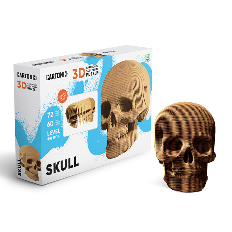 3D Skull Cardboard Structure Puzzle