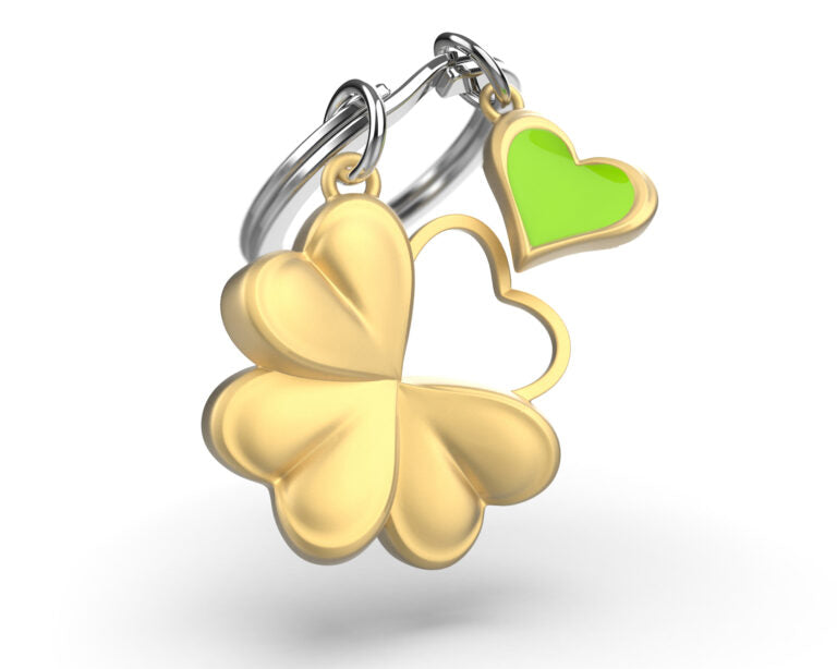 Stainless Steel Keyring - Lucky Clover
