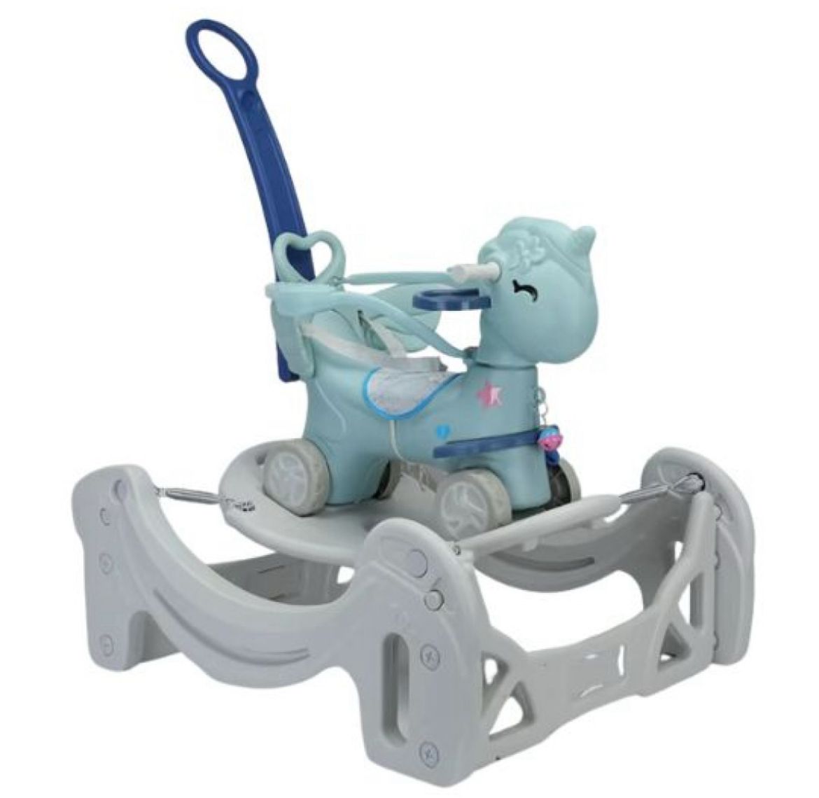 3-in-1 Unicorn Ride On, Rocket & Push Car