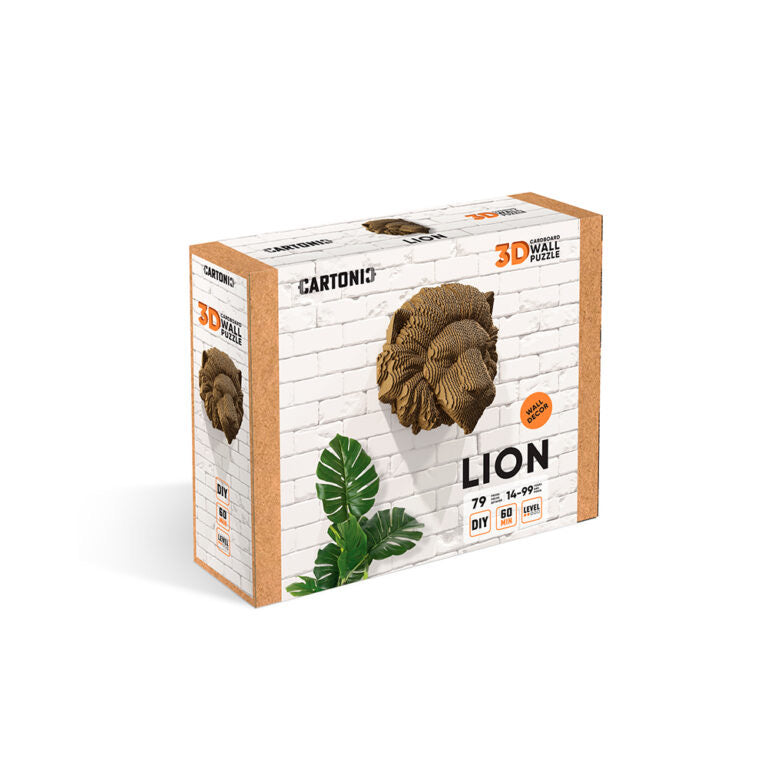 3D Wall Mountable Lion Cardboard Structure Puzzle