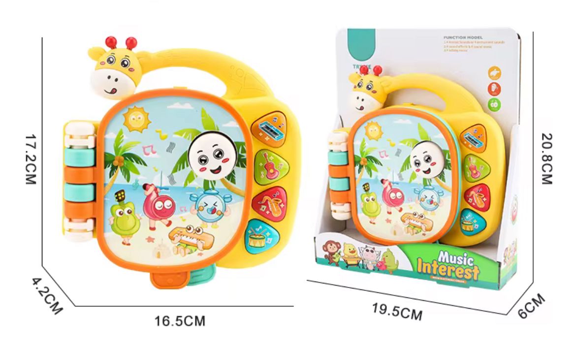 Giraffe Musical Activity Toy - Interactive Baby Sound Book