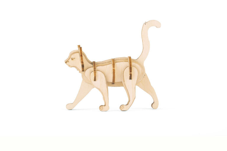 3D Wooden Puzzle - Cat