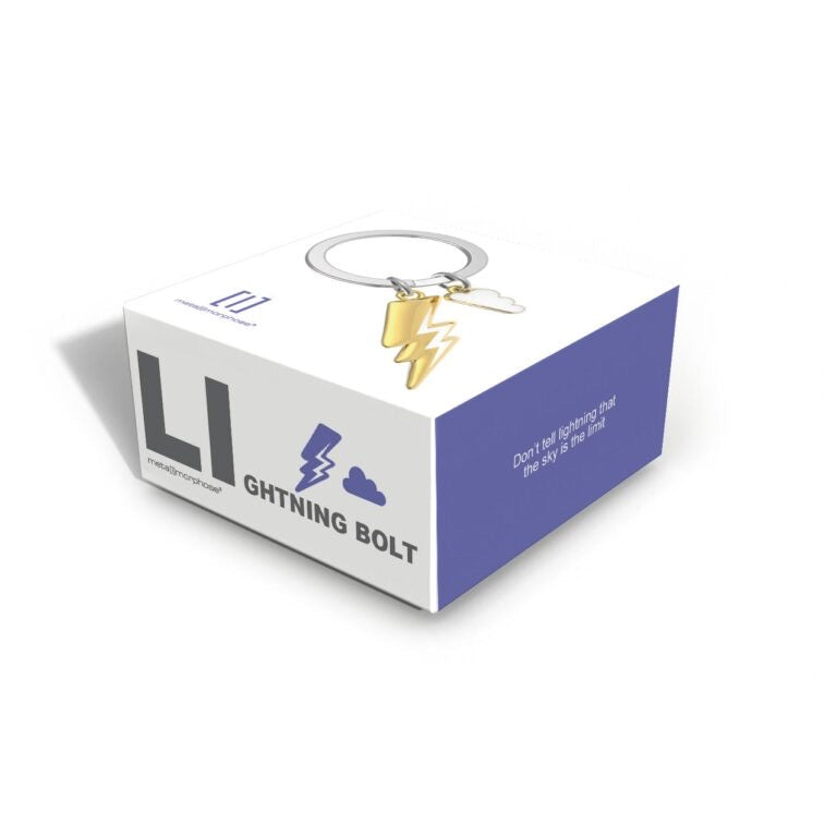 Stainless Steel Keyring - Lightning Bolt
