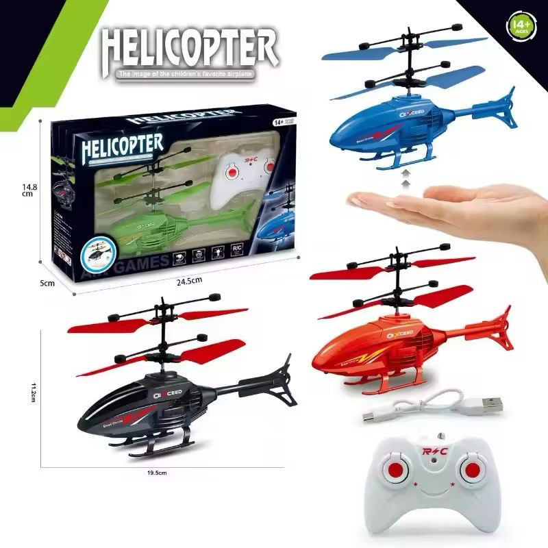 Remote Controlled (RC) Helicopter with Hand-Gesture Sensor