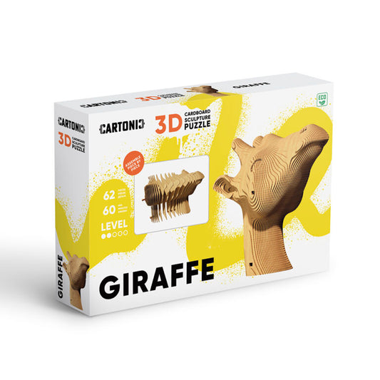 3D Giraffe Cardboard Sculpture Puzzle