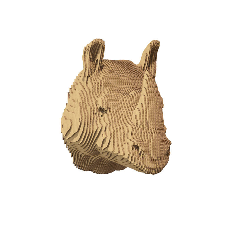 3D Wall Mountable Rhino Cardboard Structure Puzzle