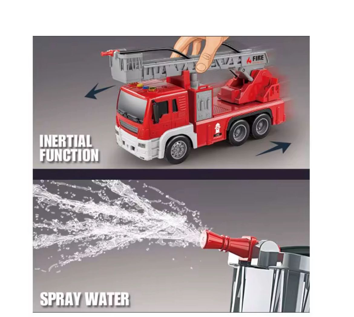 Multifunctional Fire Truck (with Lights, Sounds & Water Spray)