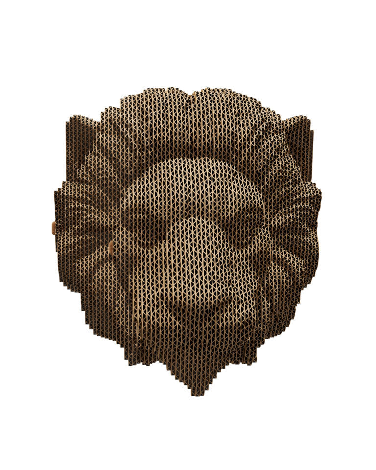 3D Wall Mountable Lion Cardboard Structure Puzzle