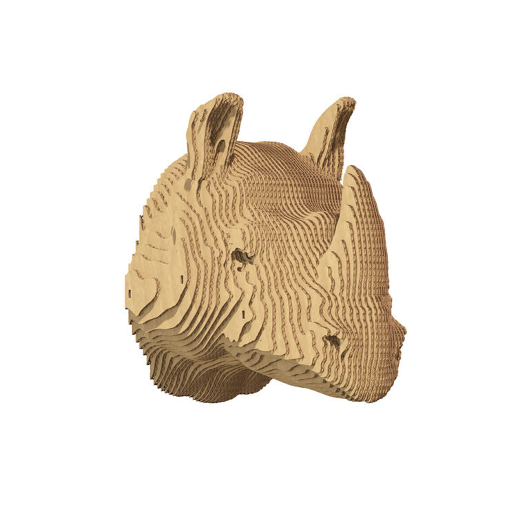 3D Wall Mountable Rhino Cardboard Structure Puzzle