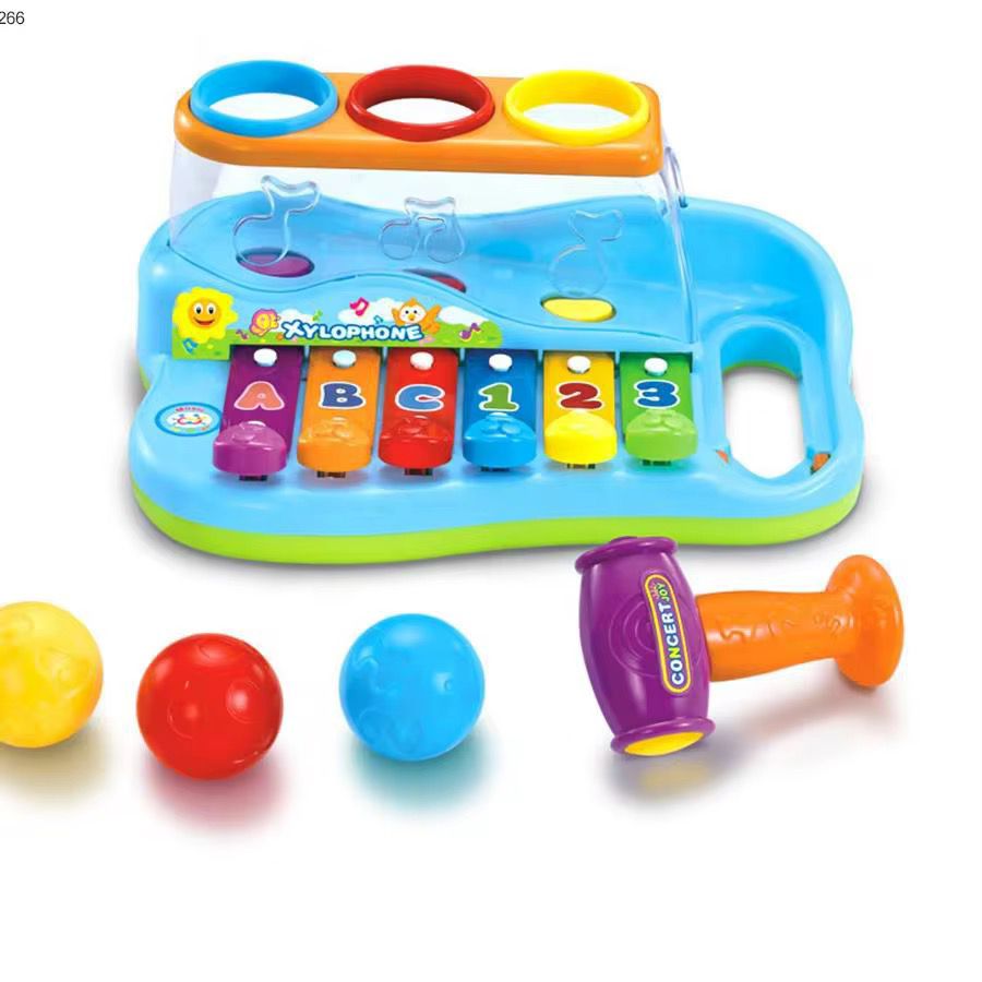 2-in-1 Xylophone & Hammer Ball Toy