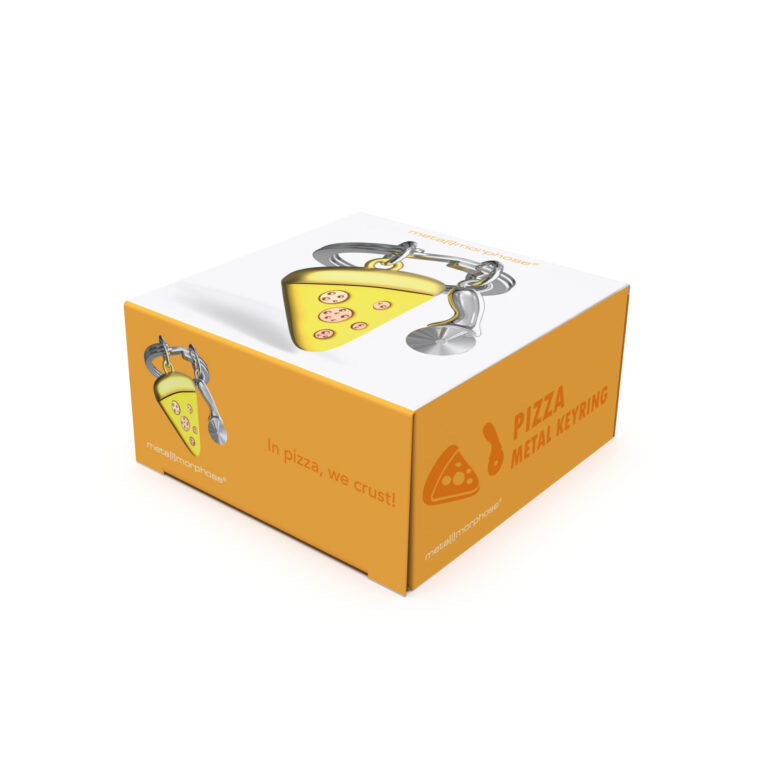 Stainless Steel Keyring - Pizza