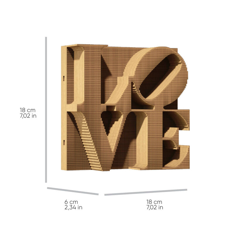 3D Love Cardboard Sculpture Puzzle