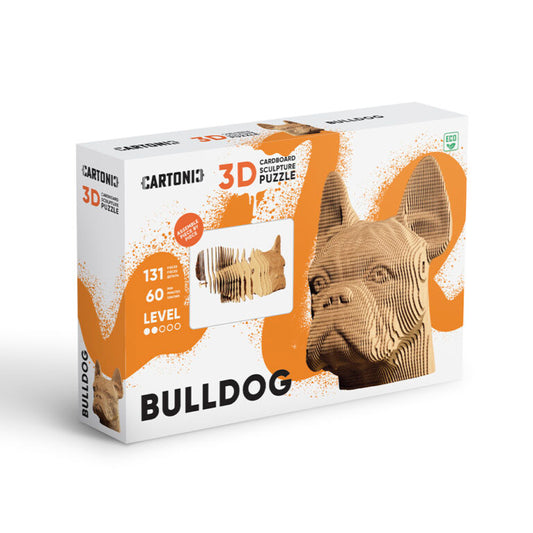 3D Bulldog Cardboard Structure Puzzle