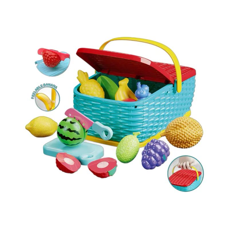 Pretend Play Fruit Cutting Basket