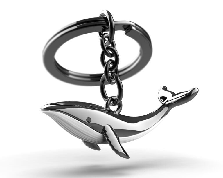 Stainless Steel Keyring - Whale