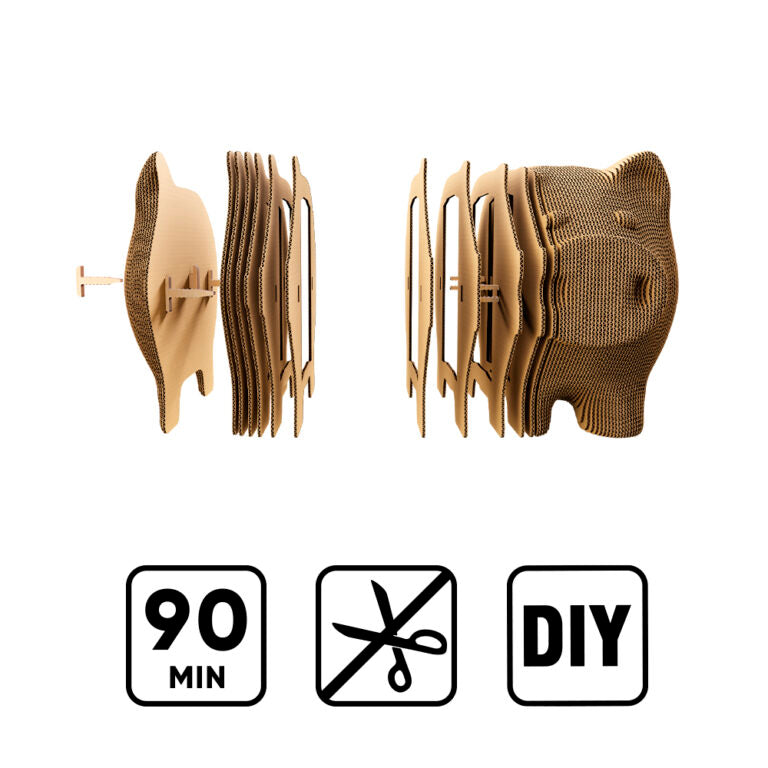 3D Money Piggy Bank Cardboard Structure Puzzle