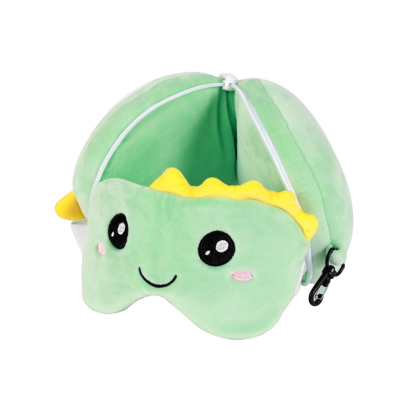 Travel Pillow & Eye Mask Set - Dinosaur
