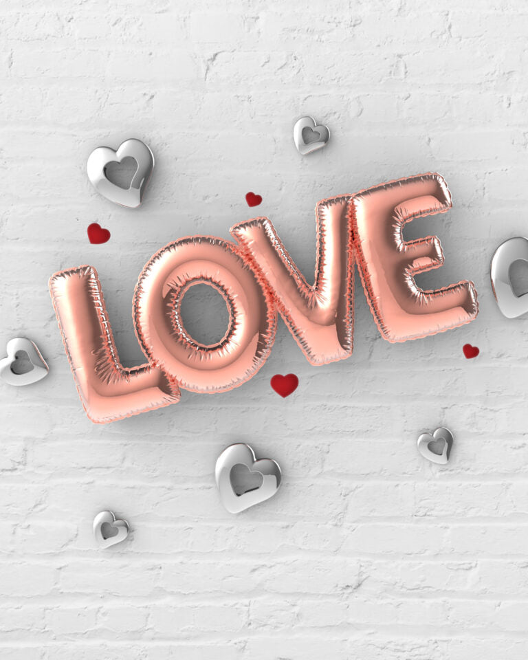 Stainless Steel Keyring - Love Balloon