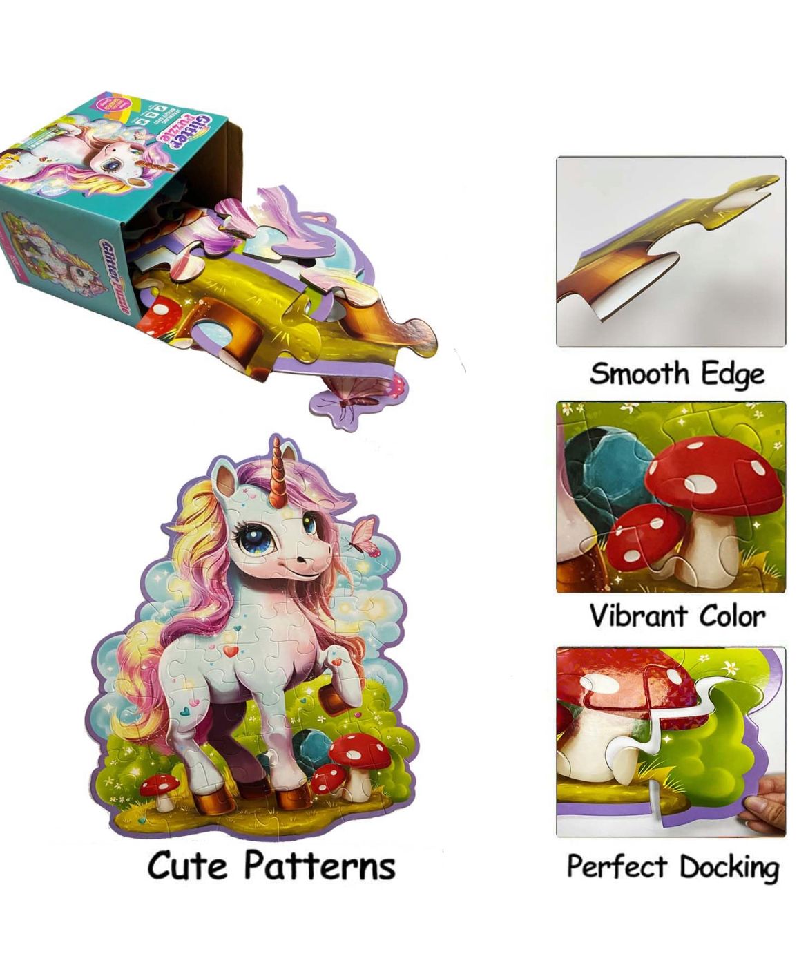 Glitter Unicorn Floor Puzzle (45 Pieces)