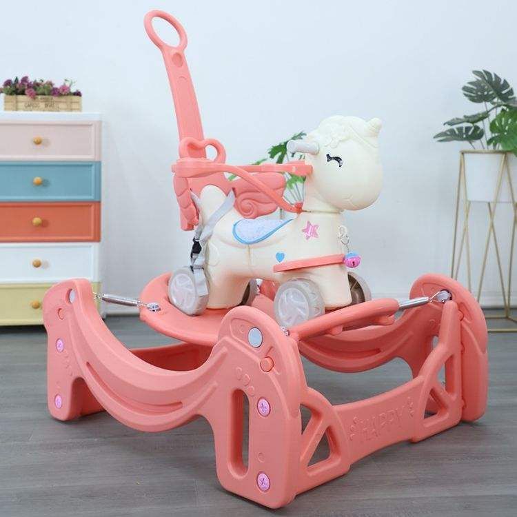 3-in-1 Unicorn Ride On, Rocket & Push Car
