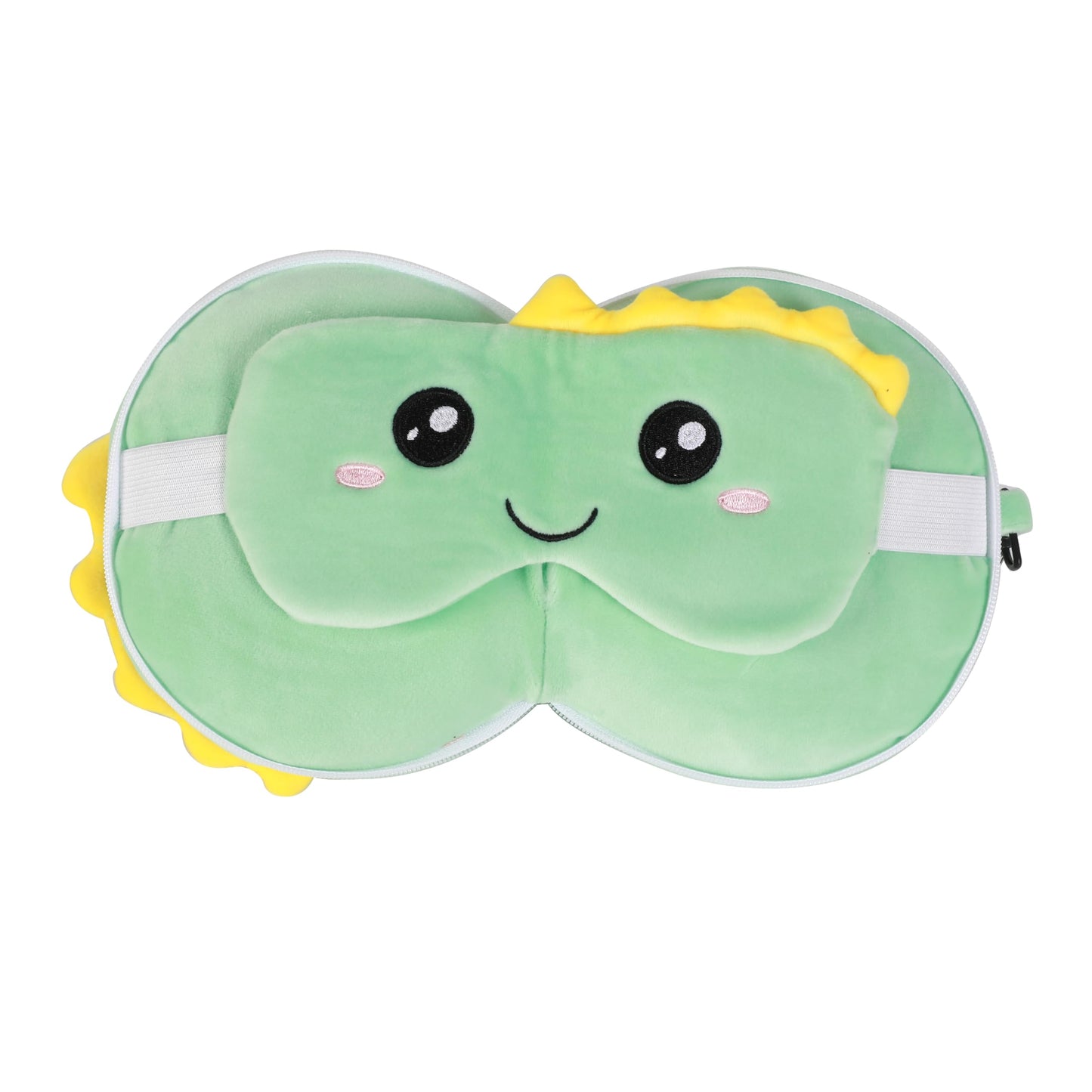 Travel Pillow & Eye Mask Set - Dinosaur