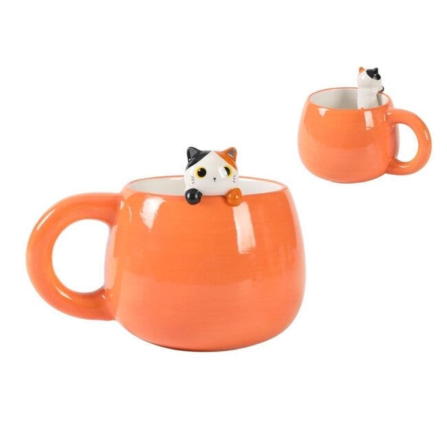 XL Charm Mug - Orange Cat