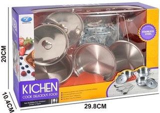 Metal Pots and Pans Play Set