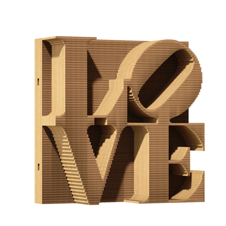 3D Love Cardboard Sculpture Puzzle