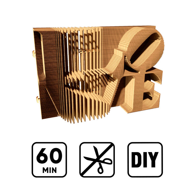 3D Love Cardboard Sculpture Puzzle