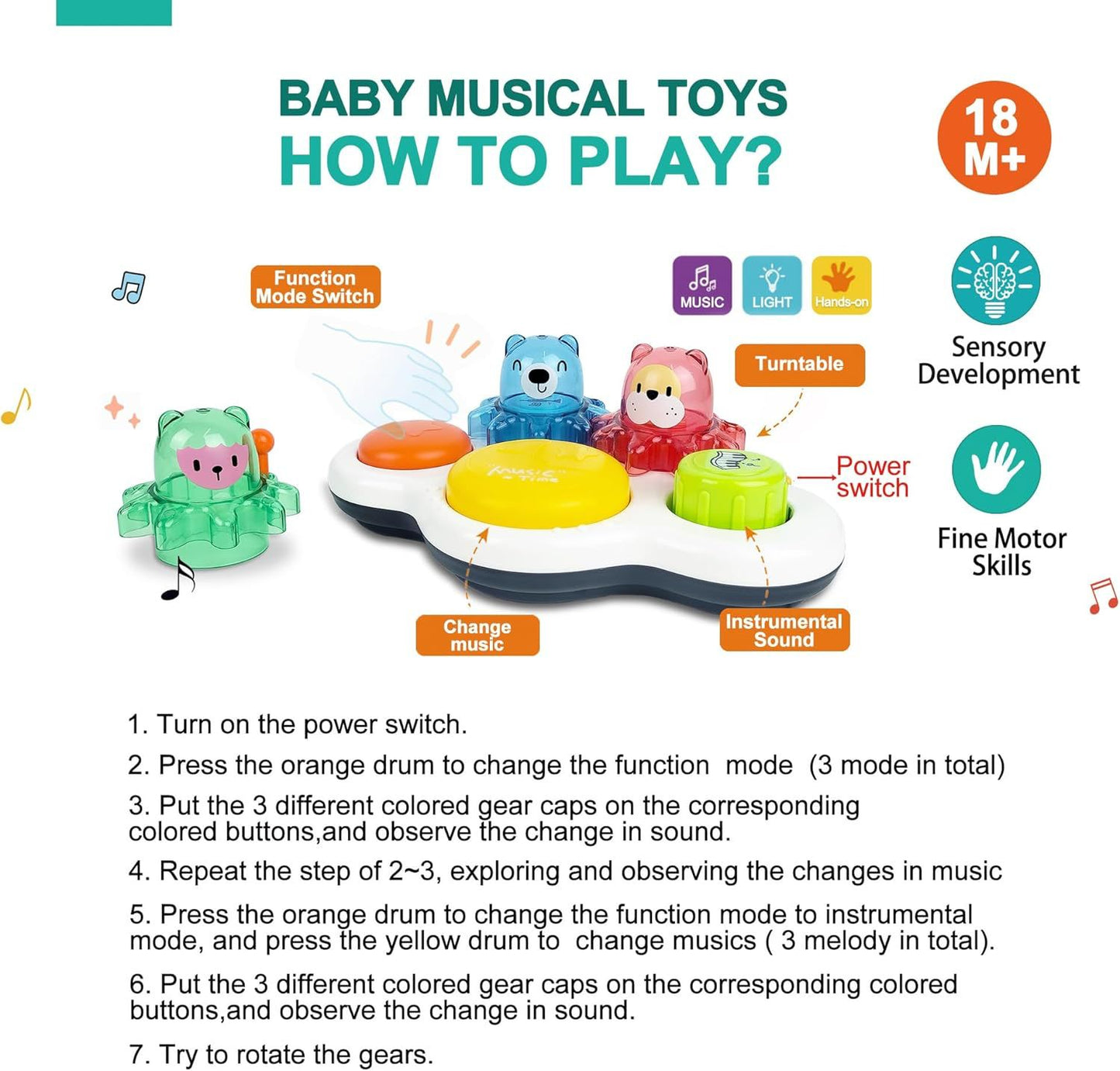 Interactive Musical Drum with Gears
