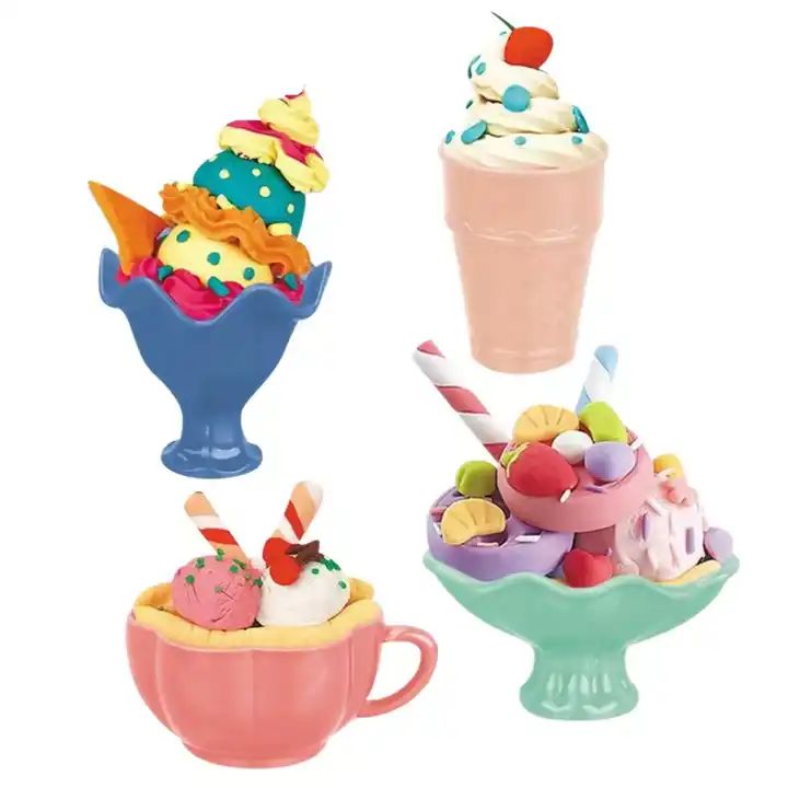 Magic Dough Ice Cream Basket Play Dough Set