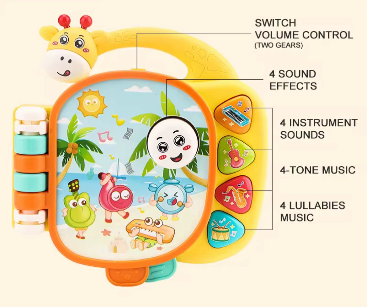 Giraffe Musical Activity Toy - Interactive Baby Sound Book