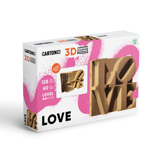 3D Love Cardboard Sculpture Puzzle