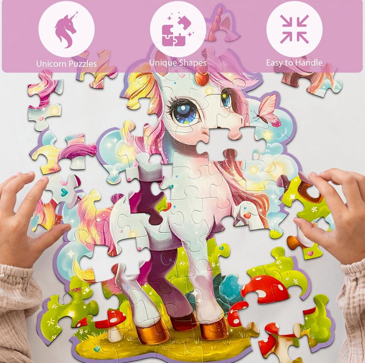 Glitter Unicorn Floor Puzzle (45 Pieces)