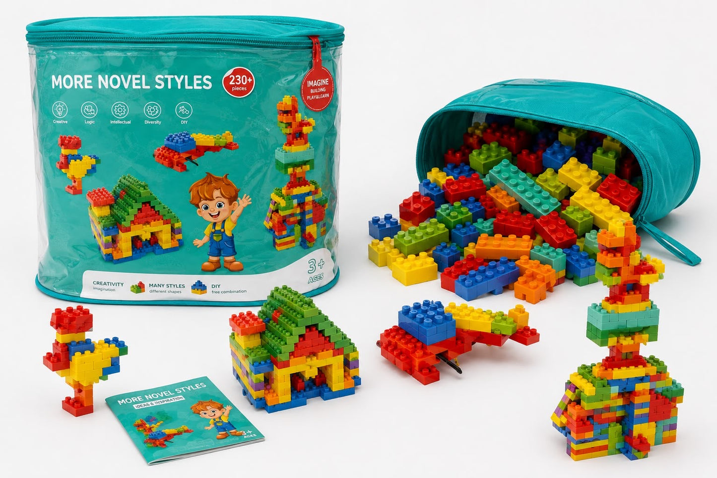 Creative Building Blocks Set (230+ Pieces)