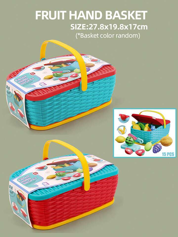 Pretend Play Fruit Cutting Basket