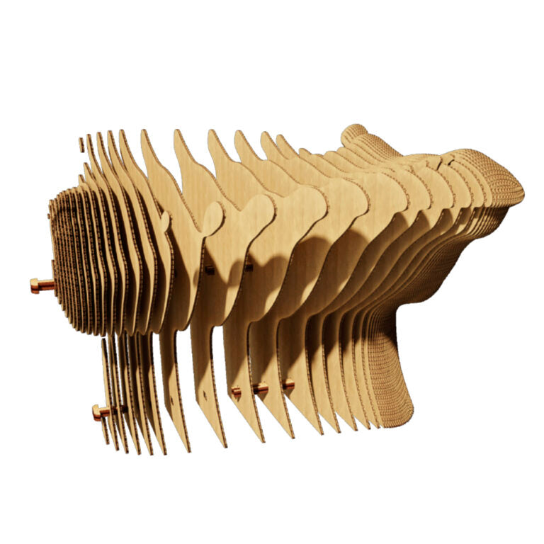 3D Giraffe Cardboard Sculpture Puzzle