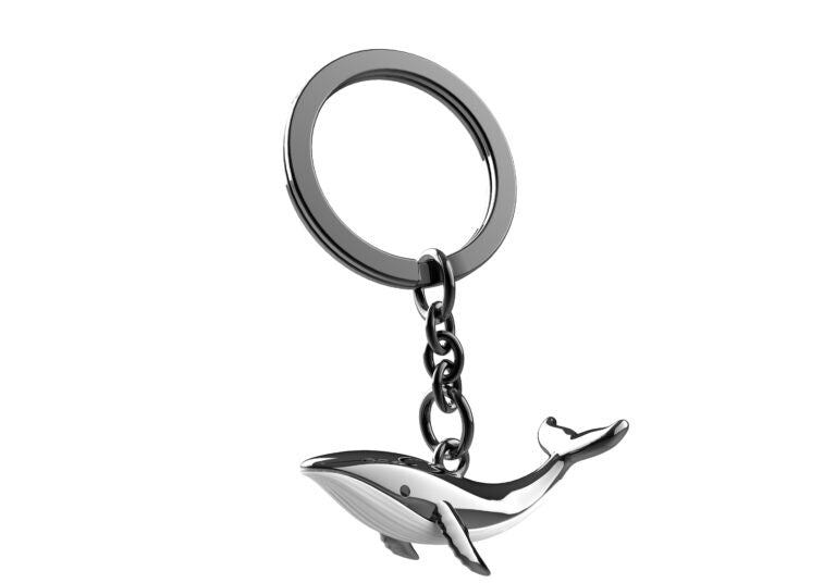 Stainless Steel Keyring - Whale
