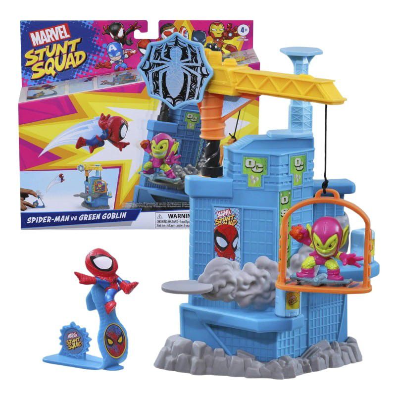 Marvel Stunt Squad - Spiderman vs Green Goblin Playset