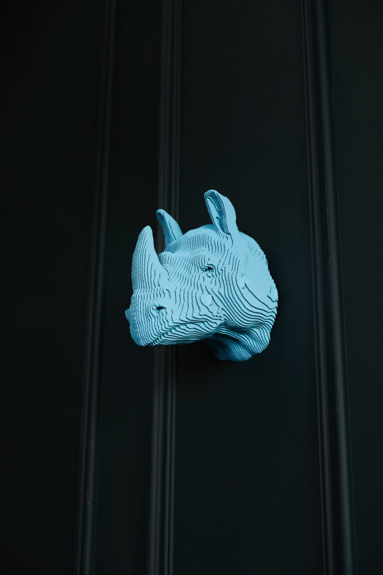 3D Wall Mountable Rhino Cardboard Structure Puzzle