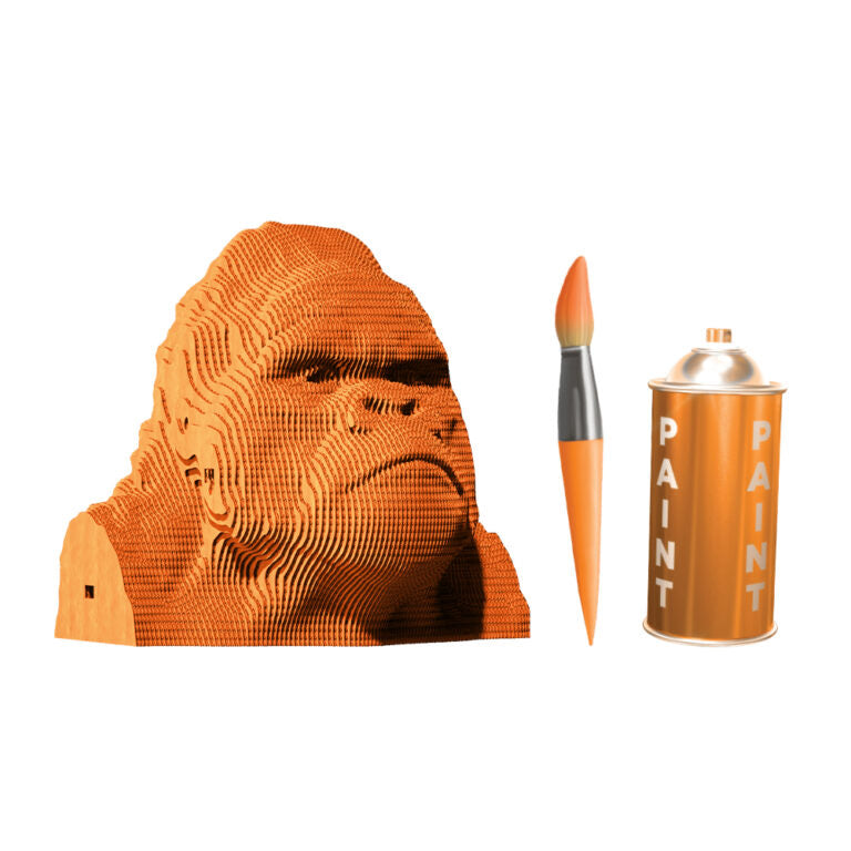 3D Gorilla Cardboard Sculpture Puzzle