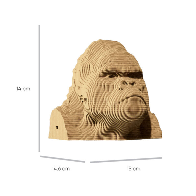 3D Gorilla Cardboard Sculpture Puzzle