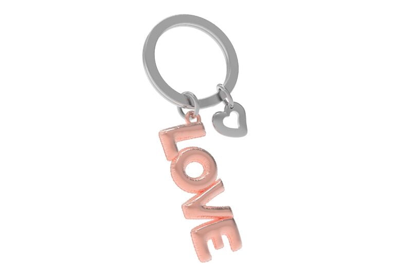 Stainless Steel Keyring - Love Balloon