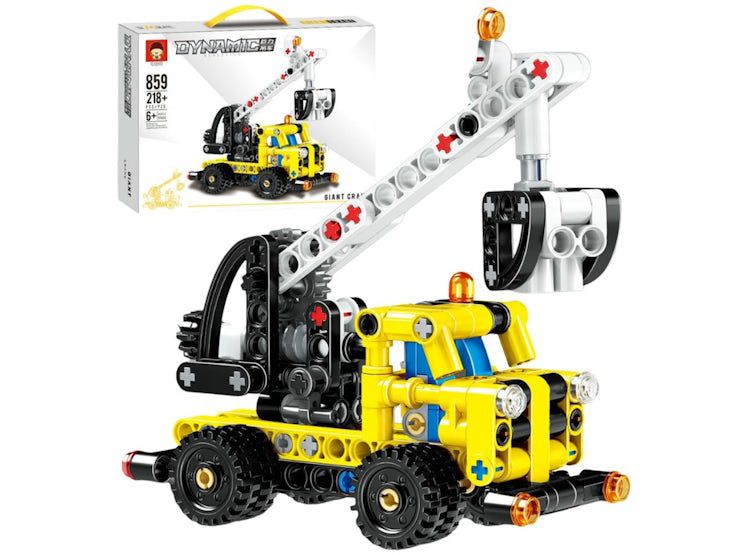 Brick Crane Building Blocks Set (859 Pieces)