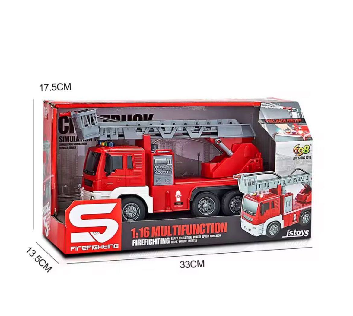 Multifunctional Fire Truck (with Lights, Sounds & Water Spray)