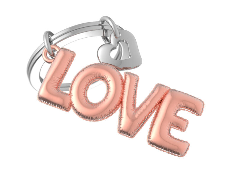 Stainless Steel Keyring - Love Balloon