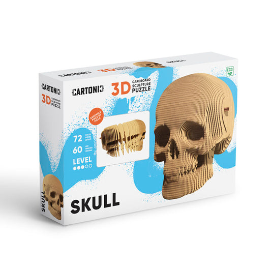 3D Skull Cardboard Structure Puzzle