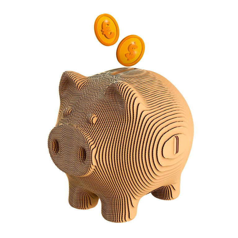 3D Money Piggy Bank Cardboard Structure Puzzle