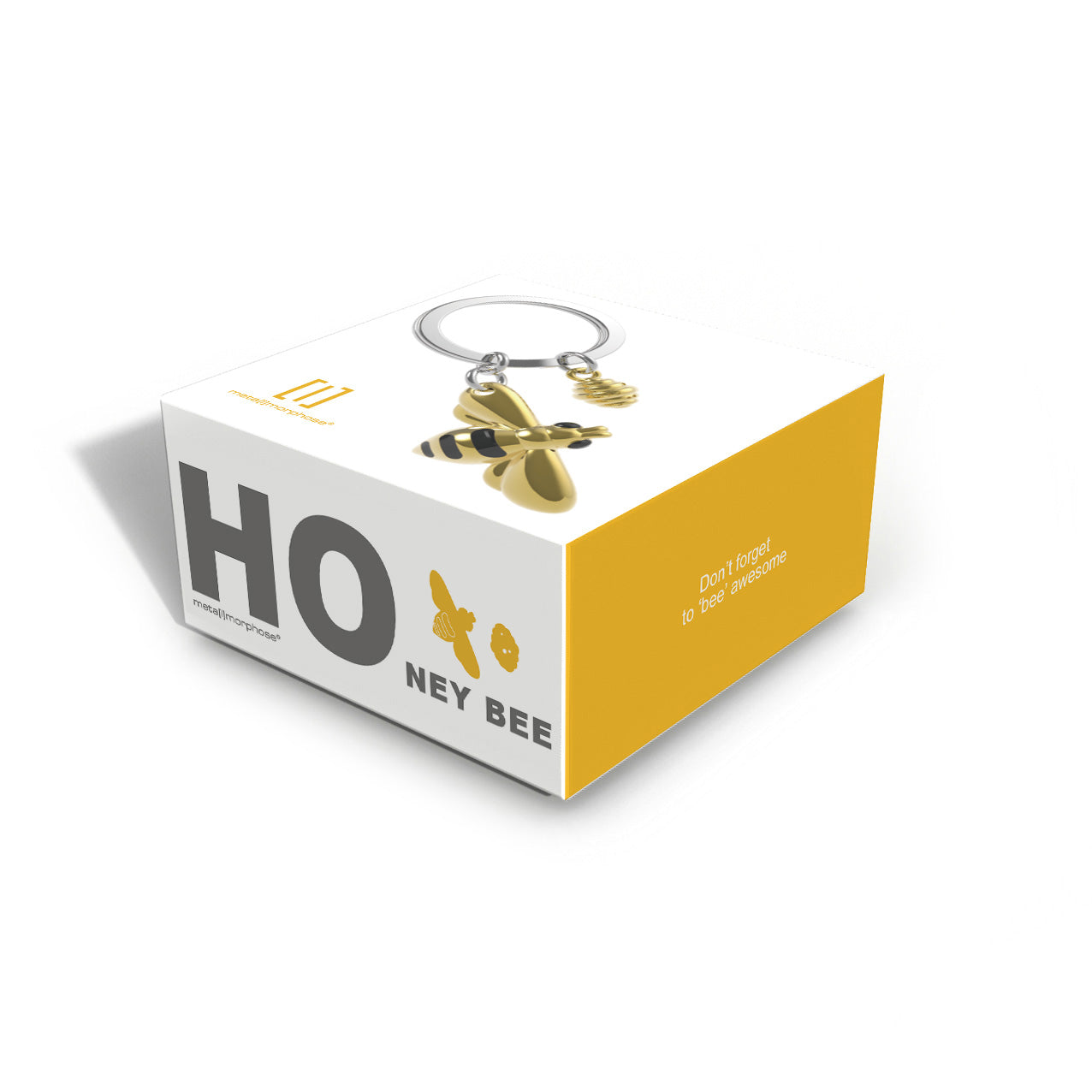 Stainless Steel Keyring - Honey & Bee